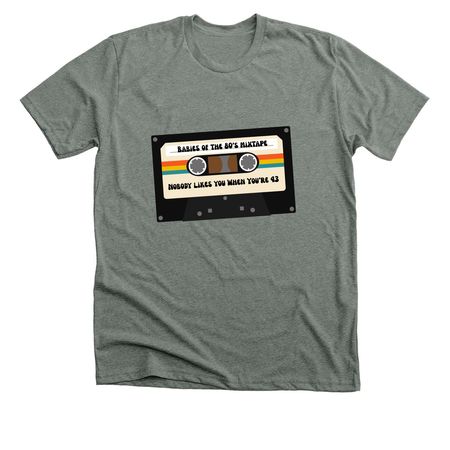 Mixtape for Turning 43, a Deep Heather Premium Unisex Tee