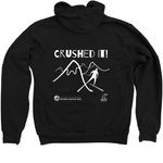 2026 Corduroy Crush SWAG, a Black Zip Up Hoodie (back-view)