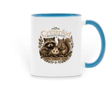 Wildlife Rescue, a Light Blue Two-Tone Ceramic Mug
