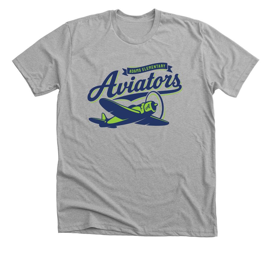 Adams Aviators Plane: Adult, a Athletic Heather Premium Unisex Tee