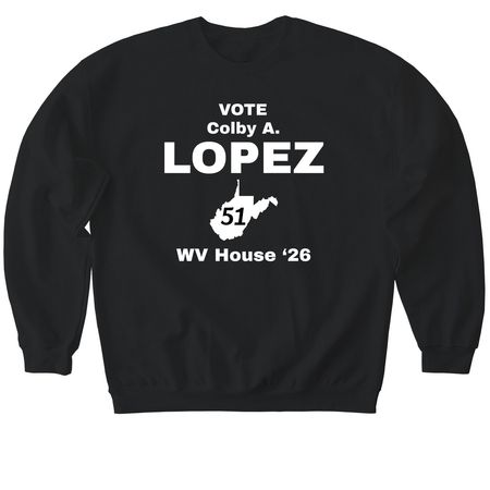Lopez4Change Shirts, a Black Softstyle Crewneck Sweatshirt