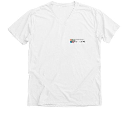 Shirts and Sweatshirts with Black Logo, a Solid White Blend Premium V-Neck Tee