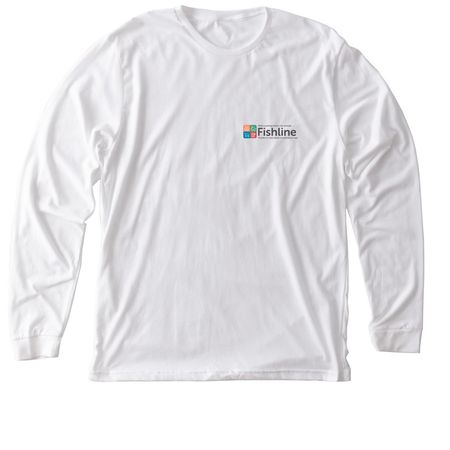 Shirts and Sweatshirts with Black Logo, a Solid White Blend Premium Long Sleeve Tee