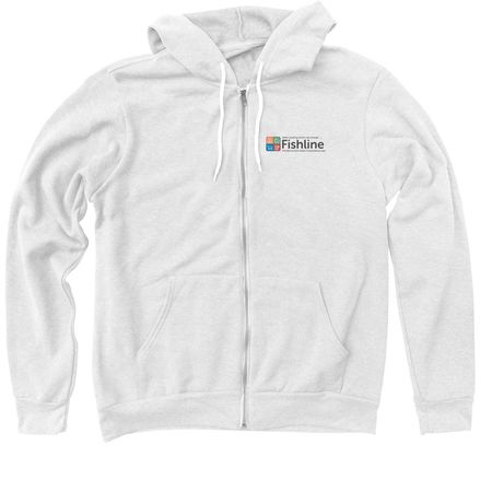 Shirts and Sweatshirts with Black Logo, a White Zip Up Hoodie