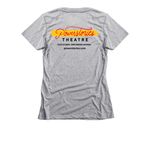 INKubator Tee, a Dark Heather Grey Women's Slim Fit Tee (back-view)