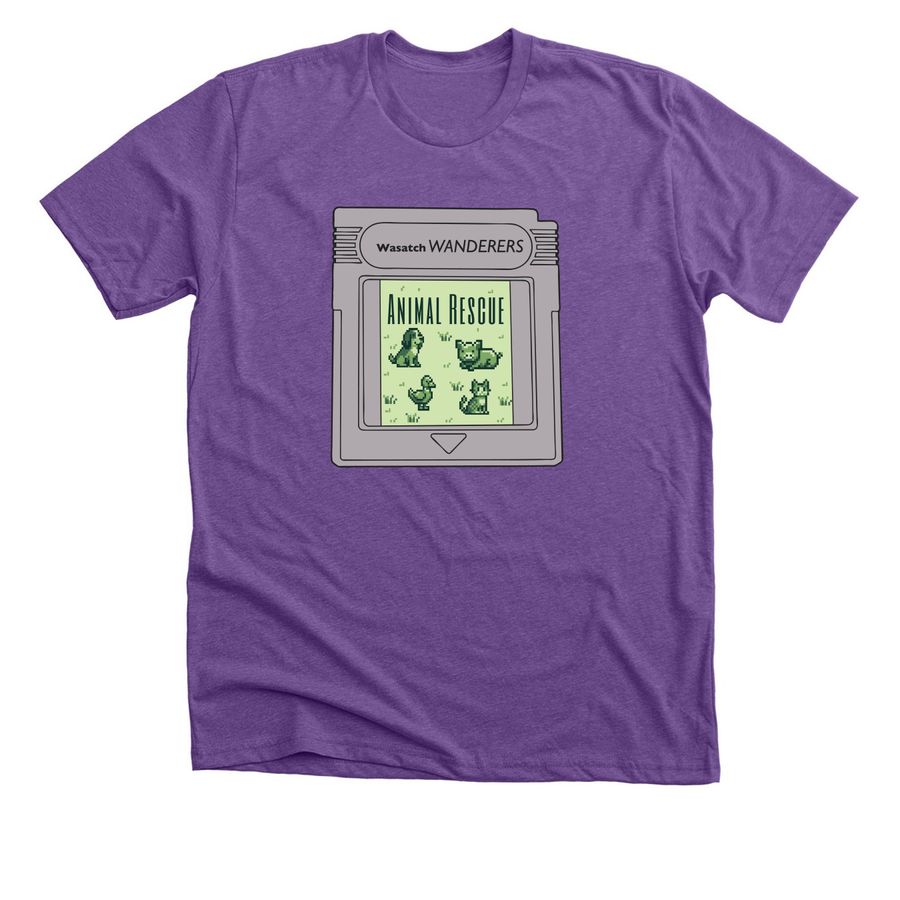 Retro Gameboy&nbsp;, a Heather Team Purple Premium Unisex Tee