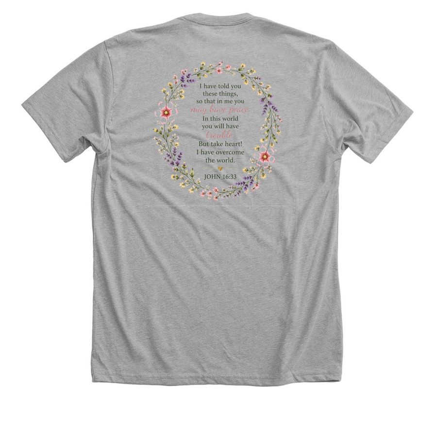 Erika's Verse&nbsp;, a Athletic Heather Premium Unisex Tee (back-view)