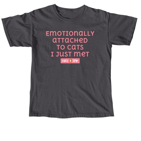 Emotional Support Cats, a Graphite Comfort Colors Unisex Tee