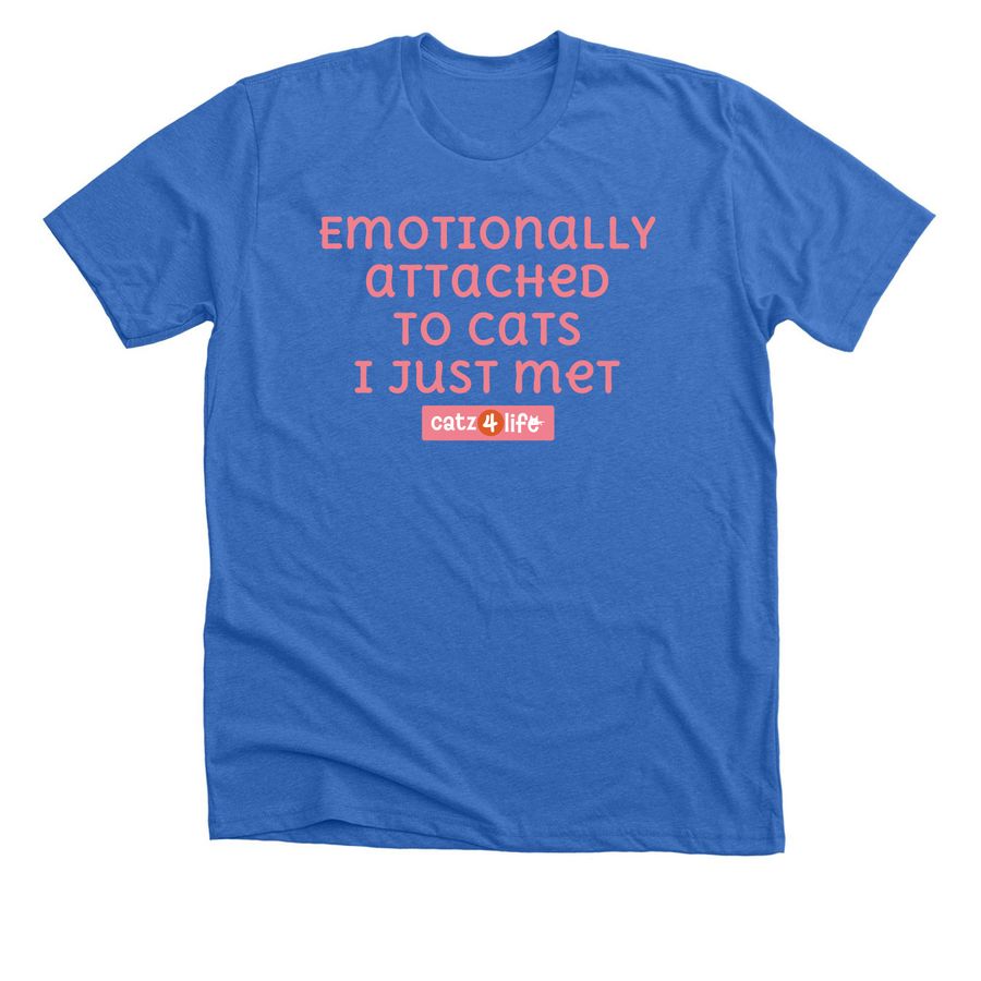 Emotional Support Cats, a Heather True Royal Premium Unisex Tee