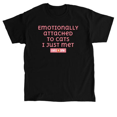 Emotional Support Cats, a Black Classic Unisex Tee