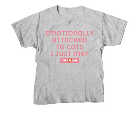 Emotional Support Cats, a Sport Grey Youth Unisex Tee