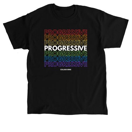 Rainbow Progressive Tee, a Black Classic Unisex Tee