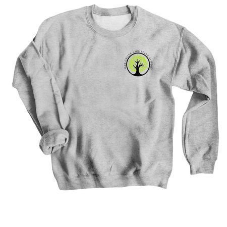 Tree Logo - w/ Green, a Sport Grey Crewneck Sweatshirt
