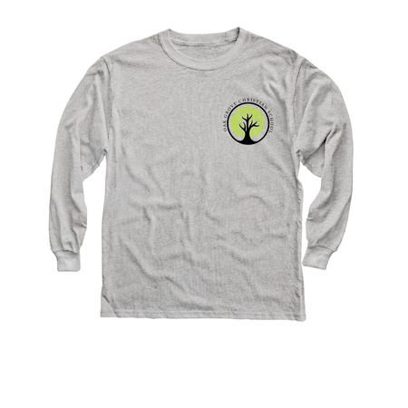 Tree Logo - w/ Green, a Sport Grey Youth Long Sleeve Tee