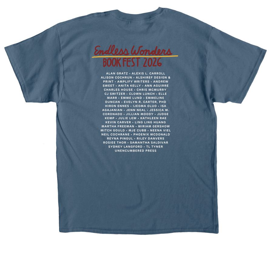 Endless Wonders Book Fest, a Indigo Blue Classic Unisex Tee (back-view)