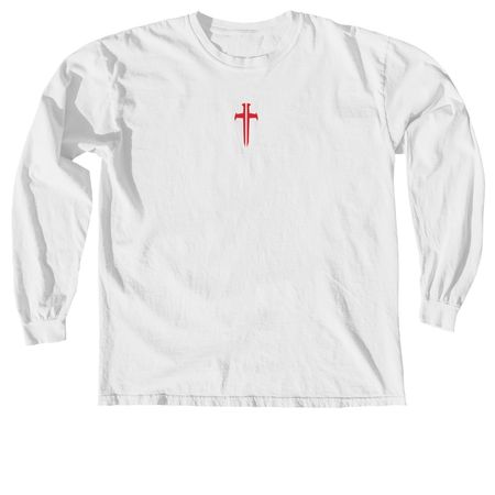 Soul Guard2, a White Comfort Colors Long Sleeve Tee (back-view)