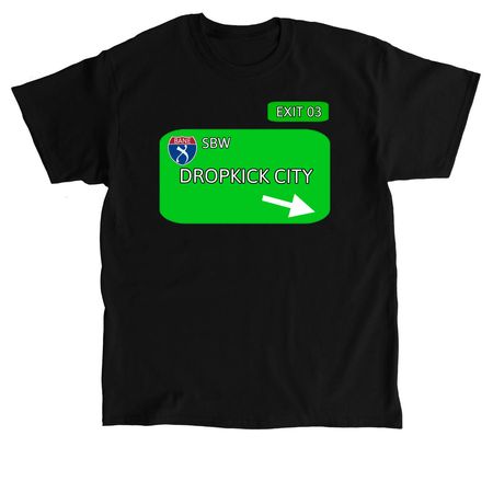 Bane X Dropkick City Logo, a Black Classic Unisex Tee