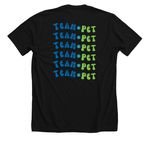 Team Pet, a Solid Black Blend Premium Unisex Tee (back-view)