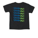 Team Pet, a Black Comfort Colors Youth Tee (back-view)