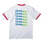 Team Pet, a White/ Red Cotton Ringer Tee (back-view)
