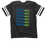 Team Pet, a Vintage Smoke / White Football Jersey Tee (back-view)