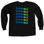 Team Pet, a Black Comfort Colors Long Sleeve Tee (back-view)