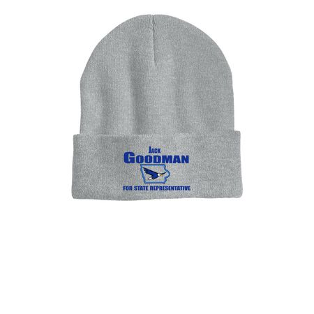 Campaign Hats, a Heather Grey Printed Cuffed Beanie