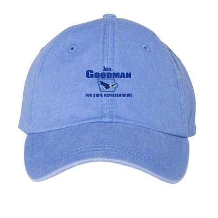 Campaign Hats, a Periwinkle Printed Pigment Dye Baseball Cap