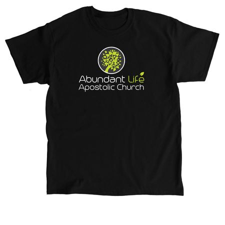 White & Green Large Logo, a Black Classic Unisex Tee