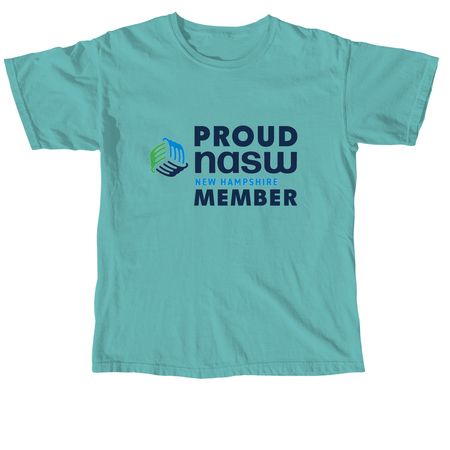 Proud NASW Member, a Seafoam Comfort Colors Unisex Tee