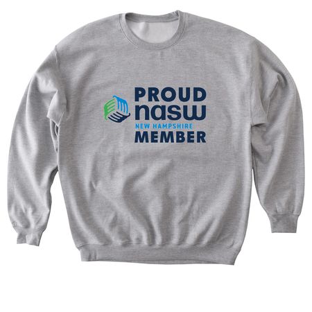 Proud NASW Member, a Sport Grey Softstyle Crewneck Sweatshirt