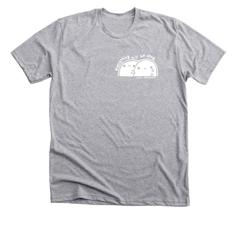 everything will be okay, a Athletic Heather Premium Unisex Tee