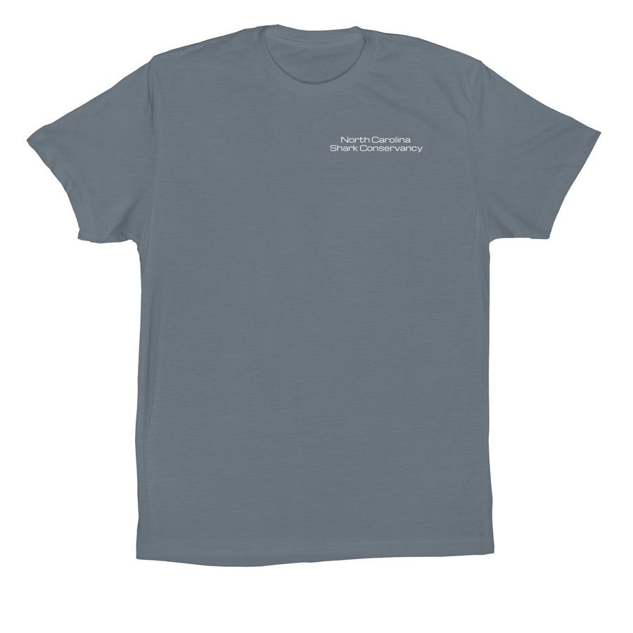 North Carolina Shark Conservancy, a Steel Blue Premium Cotton Tee