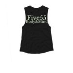 Wild Defined, a Black Women's Muscle Tank (back-view)
