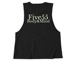 Wild Defined, a Deep Black Allmade Eco Triblend Women?s Muscle Tank (back-view)