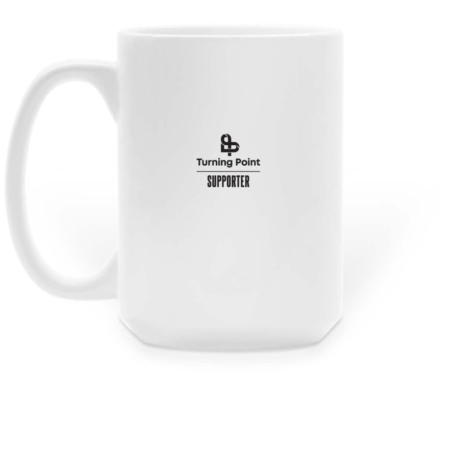Wear Your Support. Share Your Impact., a White Large Coffee Mug (back-view)