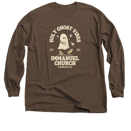 FALL SPECIAL: Holy Ghost Vibes, a Dark Chocolate Classic Long Sleeve Tee