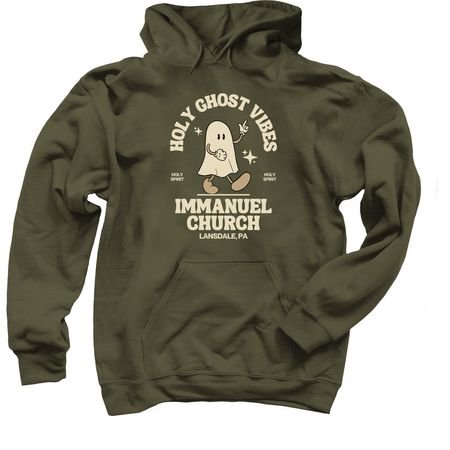 FALL SPECIAL: Holy Ghost Vibes, a Military Green Pullover Hoodie