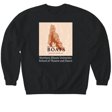 Men on Boats&nbsp;, a Black Softstyle Crewneck Sweatshirt