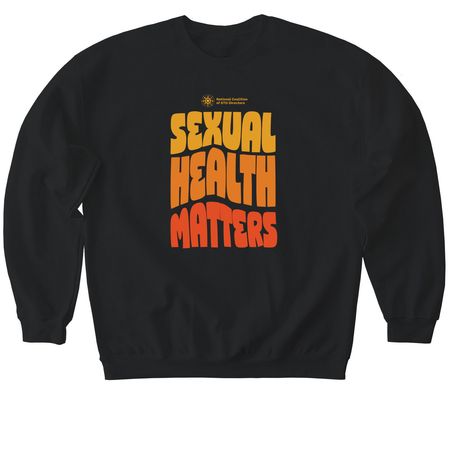 Health Matters, a Black Softstyle Crewneck Sweatshirt