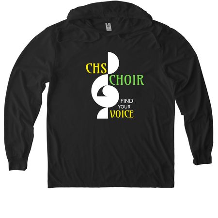 CHS CHOIR GEAR, a Space Black Allmade Eco Triblend Hoodie Tee