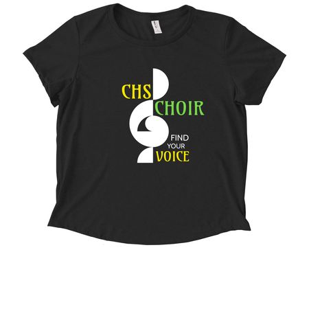 CHS CHOIR GEAR, a Deep Black Allmade Eco Triblend Women?s Scoop Neck Tee