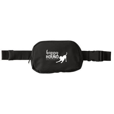 White Logo Hip Pack/Treat Pouch!, a Deep Black Matte Hip Pack