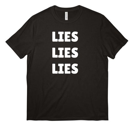 TRUMP LIES, a Deep Black All-American Unisex Tee