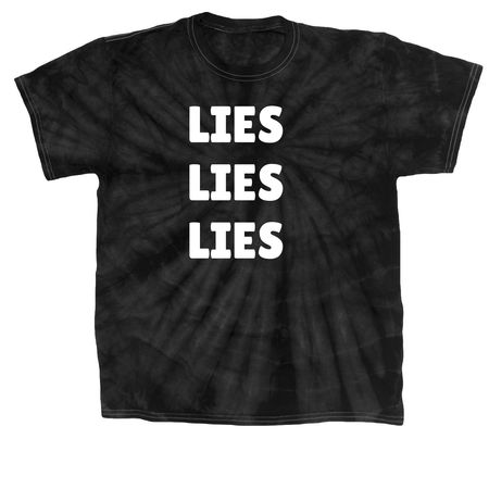 TRUMP LIES, a Black Classic Tie Dye Tee