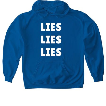 TRUMP LIES, a Royal Gildan Softstyle Pullover Hoodie