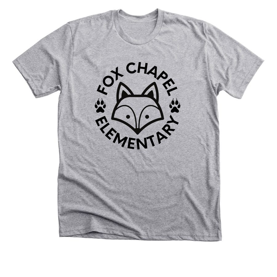 Fox Chapel Outline, a Athletic Heather Premium Unisex Tee