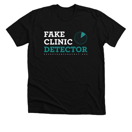 The Original Fake Clinic Detector, a Solid Black Blend Premium Unisex Tee