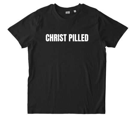 Christ Pilled&nbsp;, a Black Stanley/Stella Unisex Rocker Tee