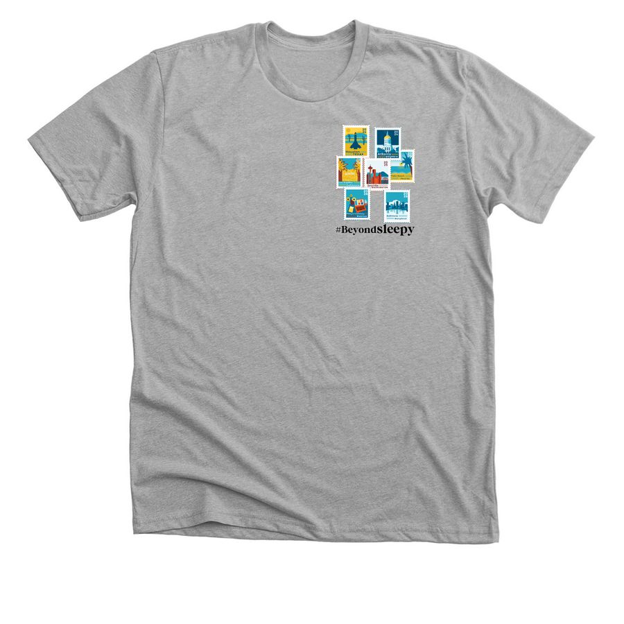 #BeyondSleepy Stamp T-Shirt, a Athletic Heather Premium Unisex Tee
